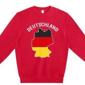 German Flag Deutschland Germany Map Premium Crewneck Sweatshirt