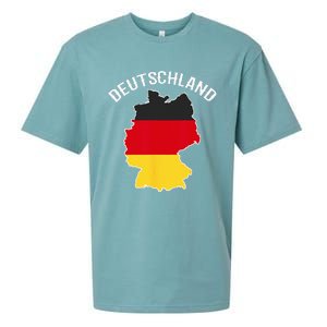 German Flag Deutschland Germany Map Sueded Cloud Jersey T-Shirt