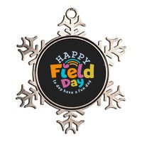 Groovy field day dismissed fun day start begins Metallic Star Ornament