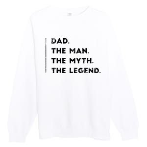 Gifts For Dad Birthday Funny From Son Daughter Cool Premium Crewneck Sweatshirt