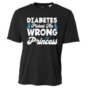 Girls Funny Diabetes Picked The Wrong Princess T1D Awareness Cooling Performance Crew T-Shirt