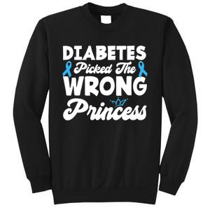 Girls Funny Diabetes Picked The Wrong Princess T1D Awareness Sweatshirt