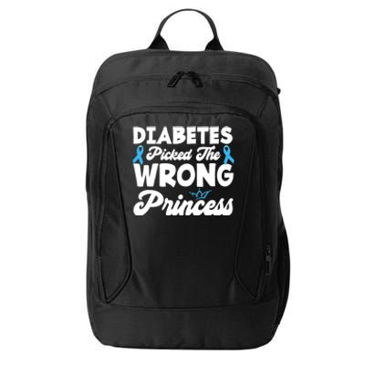 Girls Funny Diabetes Picked The Wrong Princess T1D Awareness City Backpack