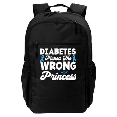 Girls Funny Diabetes Picked The Wrong Princess T1D Awareness Daily Commute Backpack