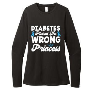 Girls Funny Diabetes Picked The Wrong Princess T1D Awareness Womens CVC Long Sleeve Shirt