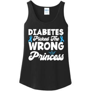 Girls Funny Diabetes Picked The Wrong Princess T1D Awareness Ladies Essential Tank