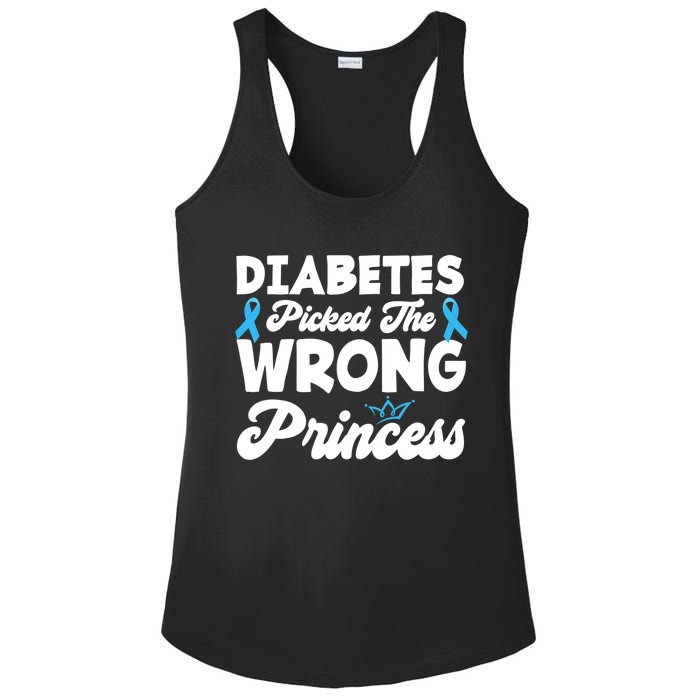 Girls Funny Diabetes Picked The Wrong Princess T1D Awareness Ladies PosiCharge Competitor Racerback Tank