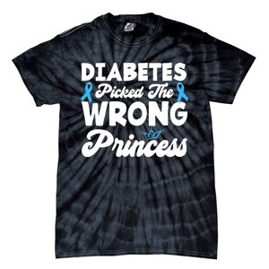 Girls Funny Diabetes Picked The Wrong Princess T1D Awareness Tie-Dye T-Shirt