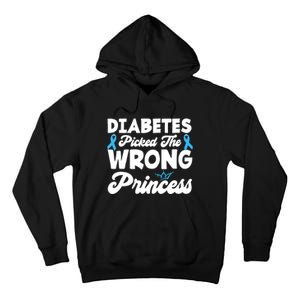 Girls Funny Diabetes Picked The Wrong Princess T1D Awareness Tall Hoodie