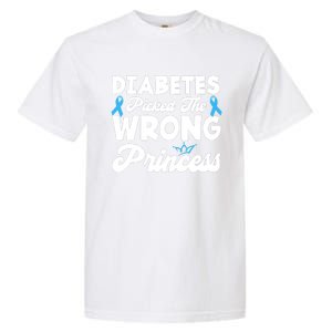 Girls Funny Diabetes Picked The Wrong Princess T1D Awareness Garment-Dyed Heavyweight T-Shirt