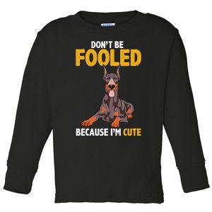 Gift for Dobie Doberman Pinscher Sayings Toddler Long Sleeve Shirt