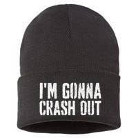 Grunge Funny Dank Meme IM Gonna Crash Out Sustainable Knit Beanie