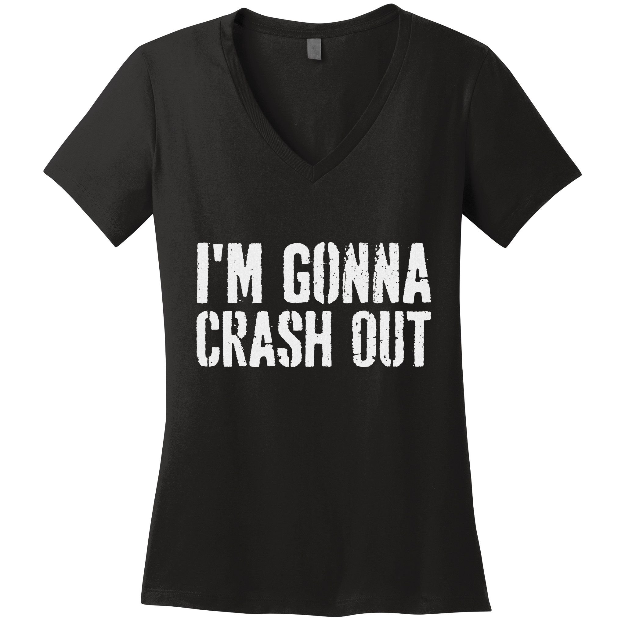 Grunge Funny Dank Meme IM Gonna Crash Out Women's V-Neck T-Shirt