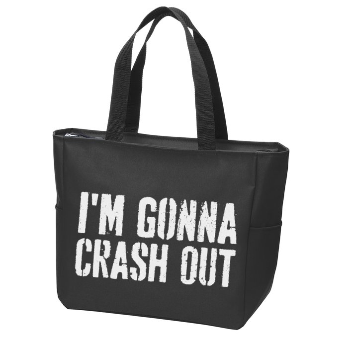 Grunge Funny Dank Meme IM Gonna Crash Out Zip Tote Bag