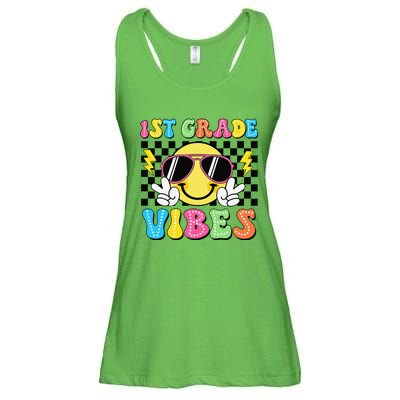 Groovy First Day Of School 1st Grade Vibes Back To School Ladies Essential Flowy Tank