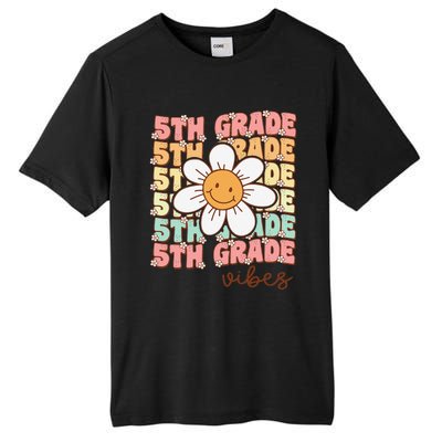 Groovy First Day Of School 5th Grade Vibes Back To School Tall Fusion ChromaSoft Performance T-Shirt