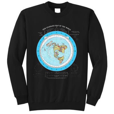 Gleason Flat Earth Map Blue Flat Earth Map Flat Earth Sweatshirt