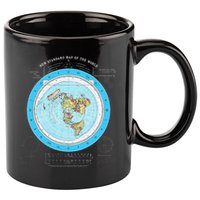 Gleason Flat Earth Map Blue Flat Earth Map Flat Earth 11oz C Handle Ceramic Mug