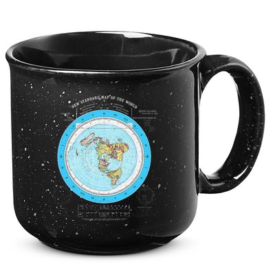 Gleason Flat Earth Map Blue Flat Earth Map Flat Earth 15oz Campfire Ceramic Mug