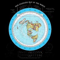 Gleason Flat Earth Map Blue Flat Earth Map Flat Earth Drawstring Bag