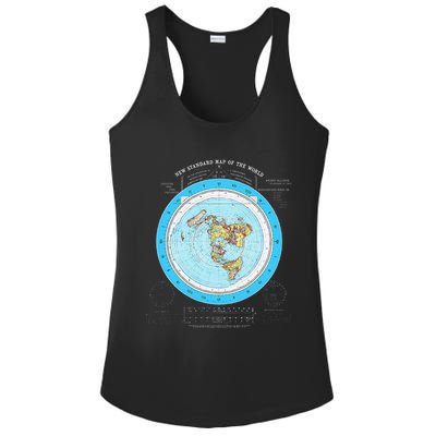 Gleason Flat Earth Map Blue Flat Earth Map Flat Earth Ladies PosiCharge Competitor Racerback Tank