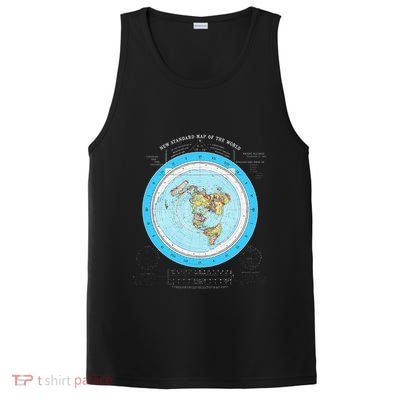 Gleason Flat Earth Map Blue Flat Earth Map Flat Earth PosiCharge Competitor Tank