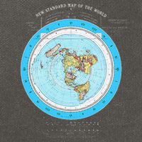 Gleason Flat Earth Map Blue Flat Earth Map Flat Earth Cotton Canvas Backpack