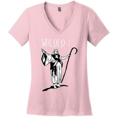 Geek For Empire Game Fans Monk Age Wololo Women's V-Neck T-Shirt