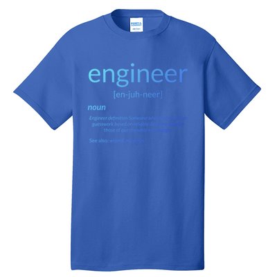 Gift For Engineer College Major Engineer Definition Gift Tall T-Shirt