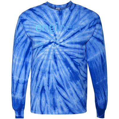 Gift For Engineer College Major Engineer Definition Gift Tie-Dye Long Sleeve Shirt