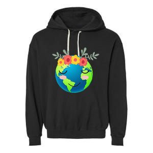 Gift for Environment Earth Day planet Garment-Dyed Fleece Hoodie