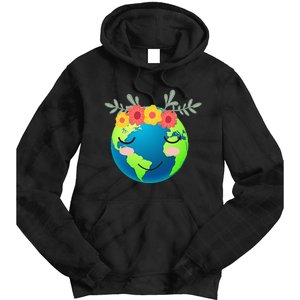 Gift for Environment Earth Day planet Tie Dye Hoodie