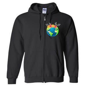 Gift for Environment Earth Day planet Full Zip Hoodie