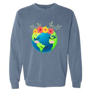 Gift for Environment Earth Day planet Garment-Dyed Sweatshirt