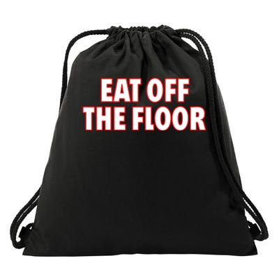 Georgia Football Eat Off The Floor Drawstring Bag