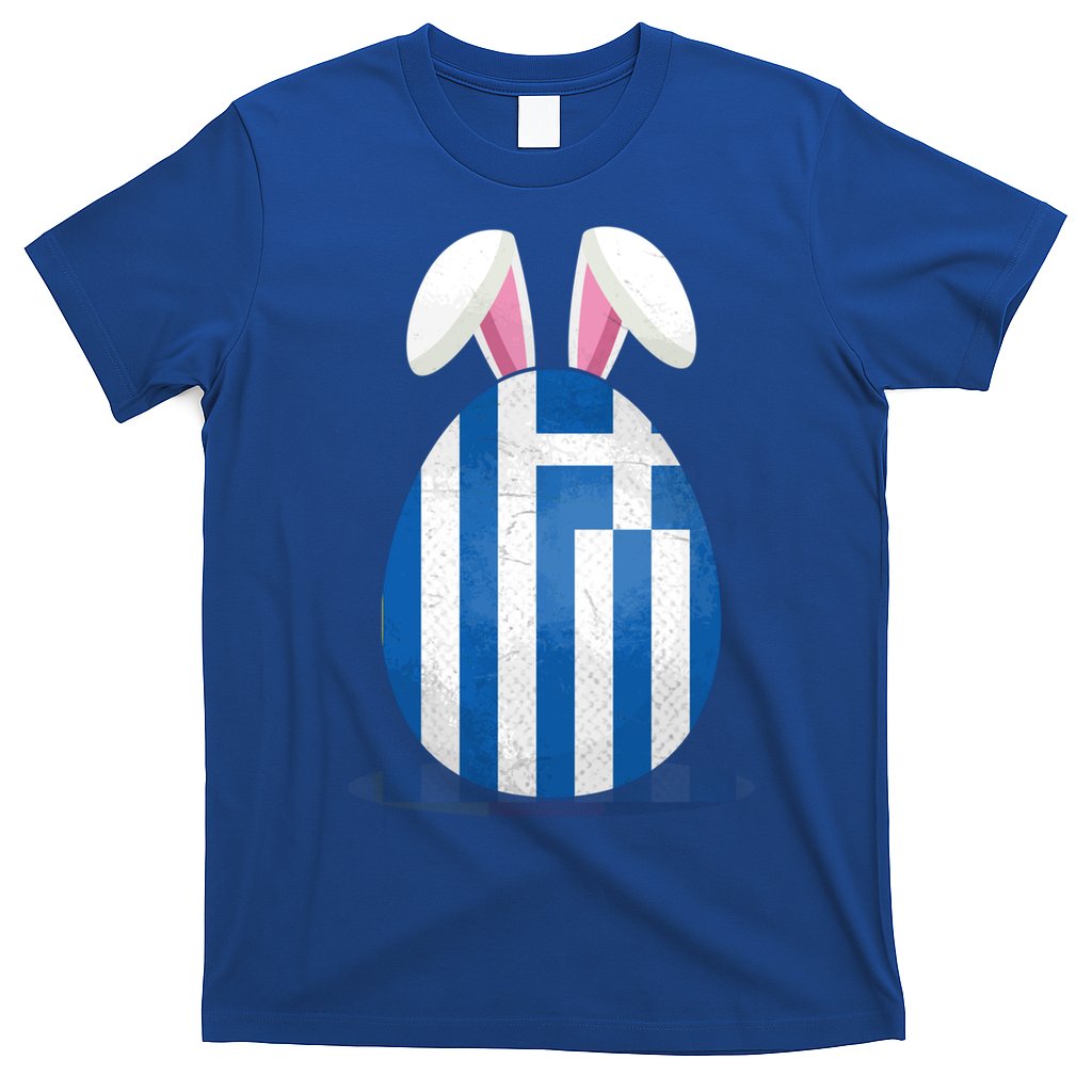 Greece Flag Egg Bunny Ears Greek Easter Sunday Gift T-Shirt