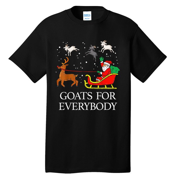 Goats For Everybody Christmas Goat Funny Xmas Tall T-Shirt