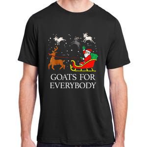 Goats For Everybody Christmas Goat Funny Xmas Adult ChromaSoft Performance T-Shirt