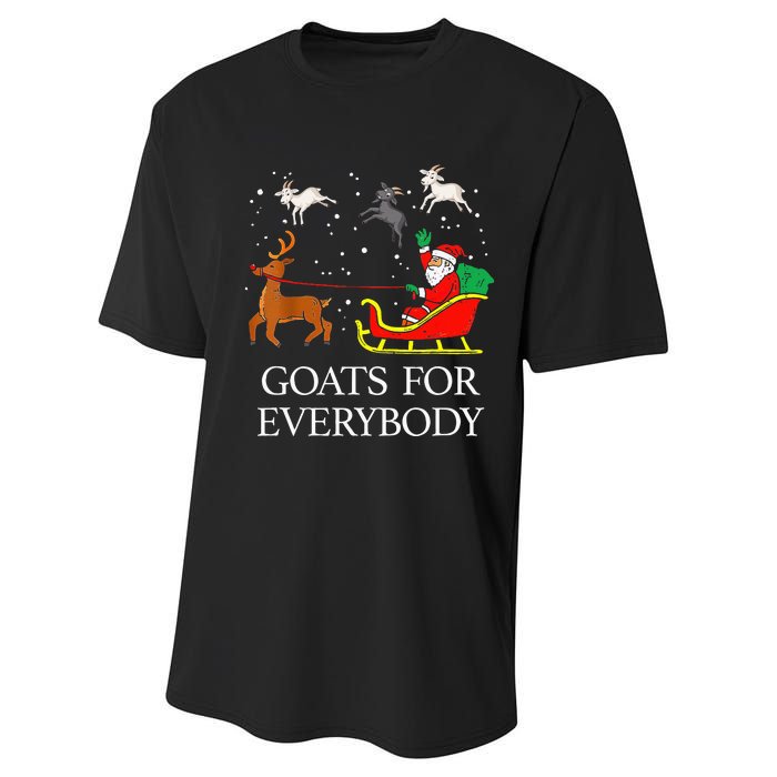 Goats For Everybody Christmas Goat Funny Xmas Performance Sprint T-Shirt