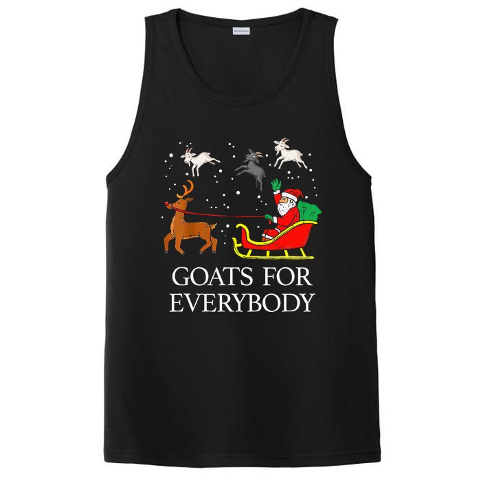 Goats For Everybody Christmas Goat Funny Xmas PosiCharge Competitor Tank