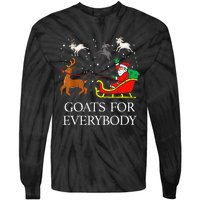 Goats For Everybody Christmas Goat Funny Xmas Tie-Dye Long Sleeve Shirt