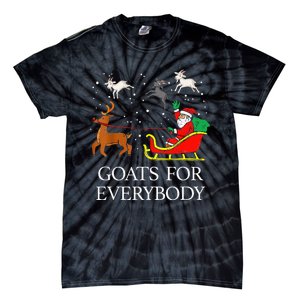 Goats For Everybody Christmas Goat Funny Xmas Tie-Dye T-Shirt