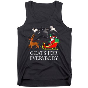 Goats For Everybody Christmas Goat Funny Xmas Tank Top