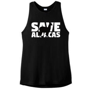 Gift for Extinction Endangered Animal Activist Save Alpacas Ladies PosiCharge Tri-Blend Wicking Tank