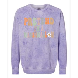 Groovy Funny Easy Lazy Halloween Pretend I'm A Marshmallow Colorblast Crewneck Sweatshirt