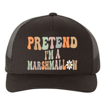 Groovy Funny Easy Lazy Halloween Pretend I'm A Marshmallow Yupoong Adult 5-Panel Trucker Hat