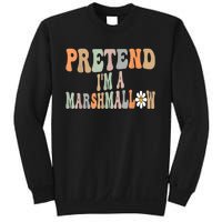 Groovy Funny Easy Lazy Halloween Pretend I'm A Marshmallow Sweatshirt