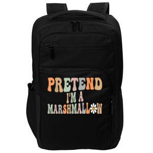 Groovy Funny Easy Lazy Halloween Pretend I'm A Marshmallow Impact Tech Backpack