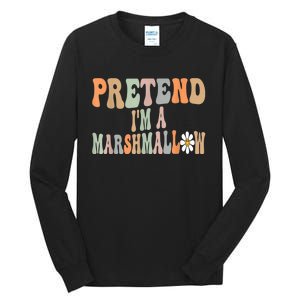 Groovy Funny Easy Lazy Halloween Pretend I'm A Marshmallow Tall Long Sleeve T-Shirt