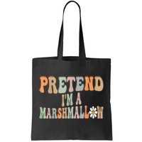 Groovy Funny Easy Lazy Halloween Pretend I'm A Marshmallow Tote Bag